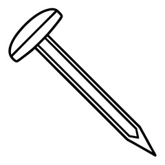 Iron Nail line art vector