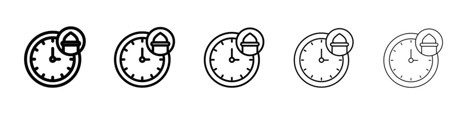 Time icon. outline simple illustration isolated
