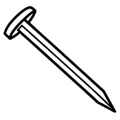 Iron Nail line art vector