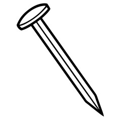 Iron Nail line art vector