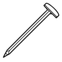 Iron Nail line art vector