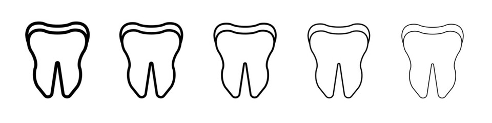 Tooth Icon outline simple illustration isolated