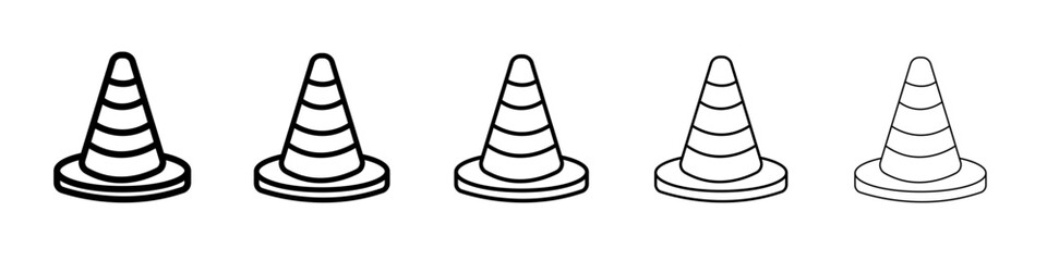 Traffic cone icon outline simple illustration isolated