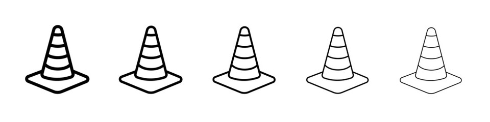 Traffic cone outline simple illustration isolated
