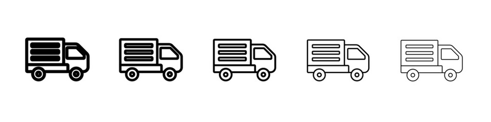 Truck icon outline simple illustration isolated