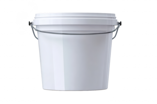 White plastic bucket with handle (33)