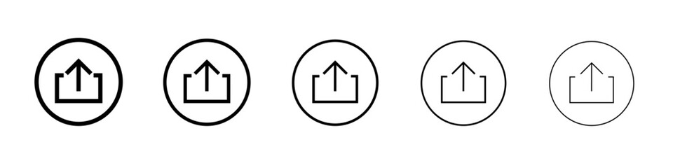 Upload icon outline simple illustration isolated