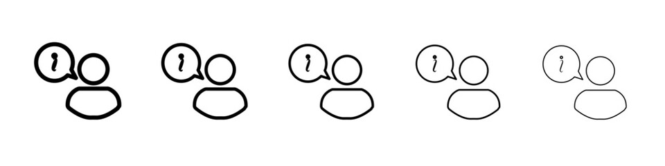 User information icon outline simple illustration isolated