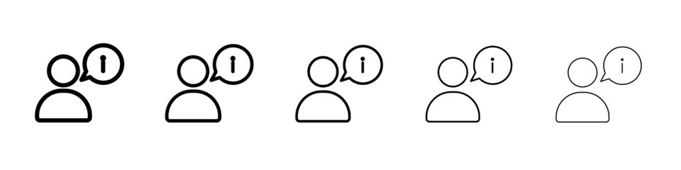 User information icon outline simple illustration isolated