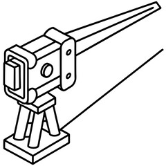 Laser Measure line art vector