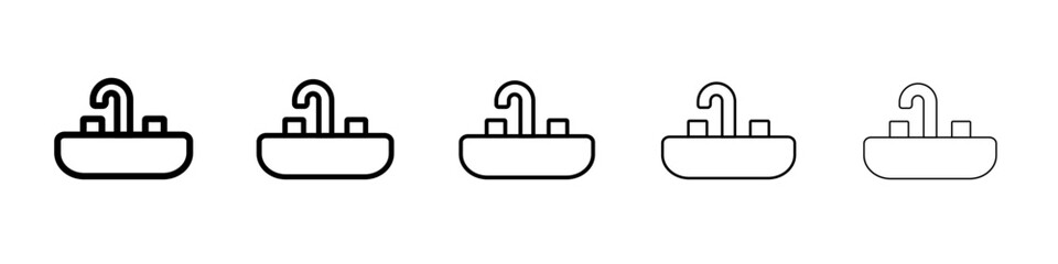 washbasin icon outline simple illustration isolated