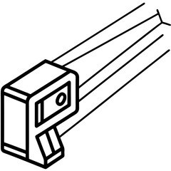 Laser Measure line art vector