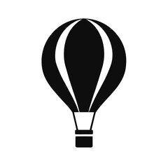 Obraz premium Minimalist balloon floating icon for air journey tourism and scenic ride experience