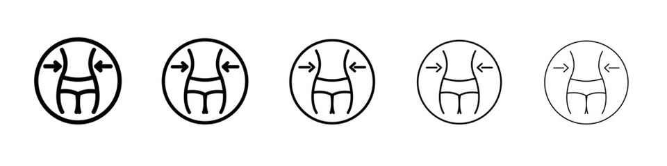 Weight loss icon outline simple illustration isolated