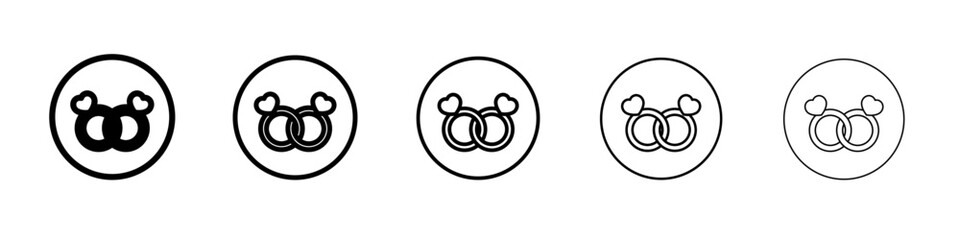 Wedding ring icon outline simple illustration isolated