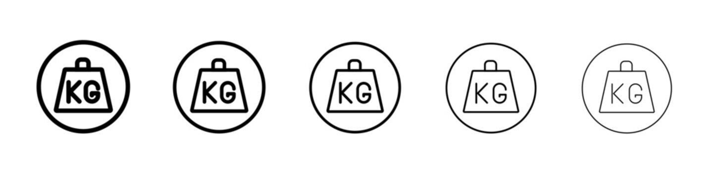 Weight kilogram icon outline simple illustration isolated