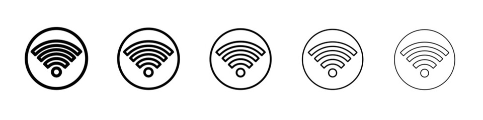 Wifi icon outline simple illustration isolated