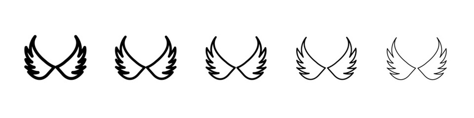 Wings icon outline simple illustration isolated