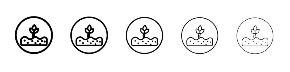 Young sprout icon outline simple illustration isolated