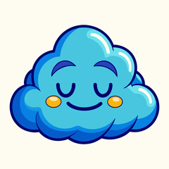 Cartoon groovy summer stickers 70s. Retro doodle character graphic.