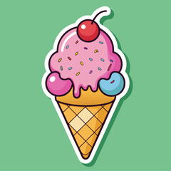 Cartoon groovy summer stickers 70s. Retro doodle character graphic.