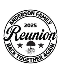 anderson family reunion back together again 2025 t-shirt design