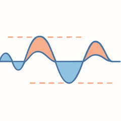 Colorful Minimal Sine Wave Graph For Data Analytics