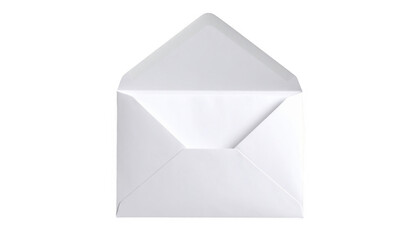 Blank white envelope isolated on transparent background