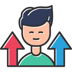 Personal Growth Vector Icon Design