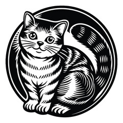cat vector kitten icon logo cartoon character illustration doodle white
