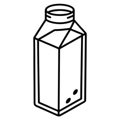 Milk line art vector