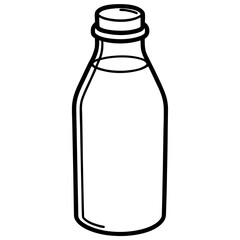 Milk line art vector