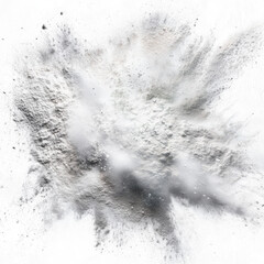 Flour Explosion Abstract Art , white background cut out PNG