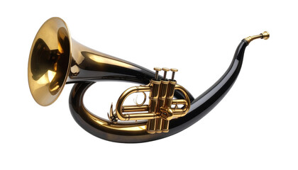 Obraz premium Brass instrument closeup isolated on transparent background