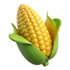 corn cob with leaves
