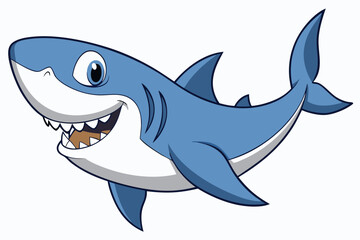 Obraz premium funny shark cartoon