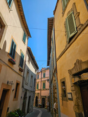 Sorano in Maremma, Tuscany, Italy with Blue Sky