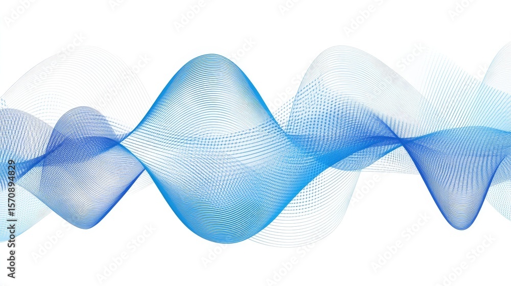 Poster dynamic flowing waves of colorful gradient lines creating an energizing abstract design concept