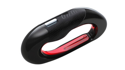 • A smart bike lock with biometric security features, isolated on white background in HD 