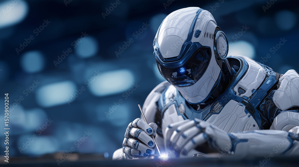 Poster robotics mechanics soldering nanobot circuitry in a sterile lab