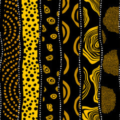 Hand drawn abstract african pattern ethnic background african style textile banner wallpaper wrapping. Seamless vector pattern