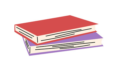 Minimalist closed books vector illustration
