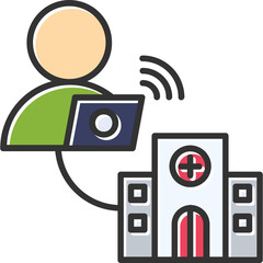 Hospital Vector Icon Design