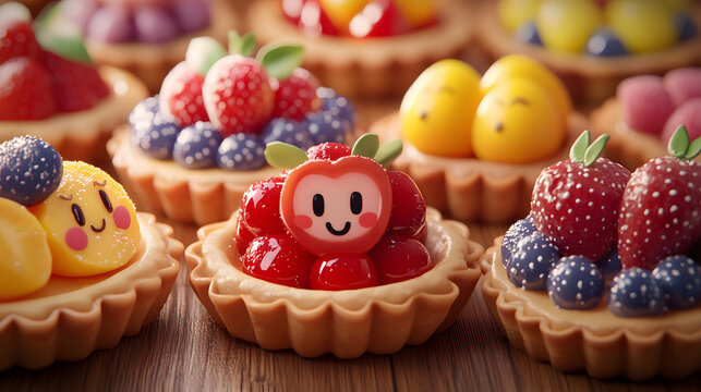 Fruit Bakery Tarts With Berry Friends Pastri