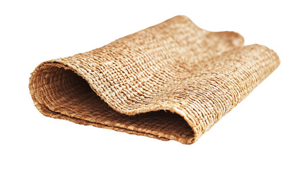 • A stylish eco-conscious yoga mat with anti-slip texture, isolated on white background in HD 