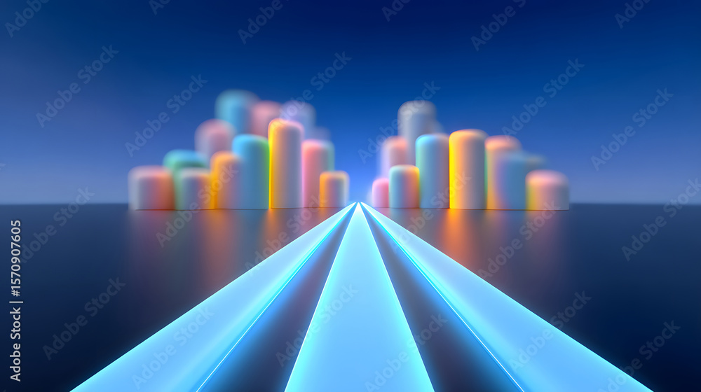 Poster dynamic fluid color gradient background, abstract kv main visual business ppt background