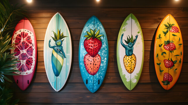 Fruit Surf Shop Surfboards With Designs Wets