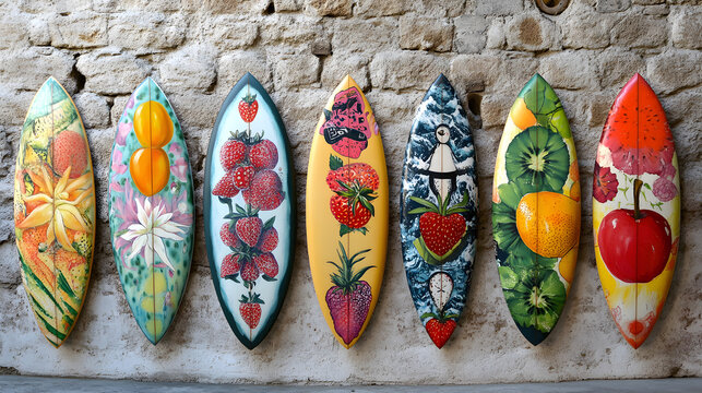 Fruit Surf Shop Surfboards With Designs Wets - Powered by Adobe