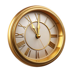 Elegant Gold Roman Numeral Wall Clock - Classic Design