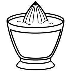 Matcha Green Tea line art vector